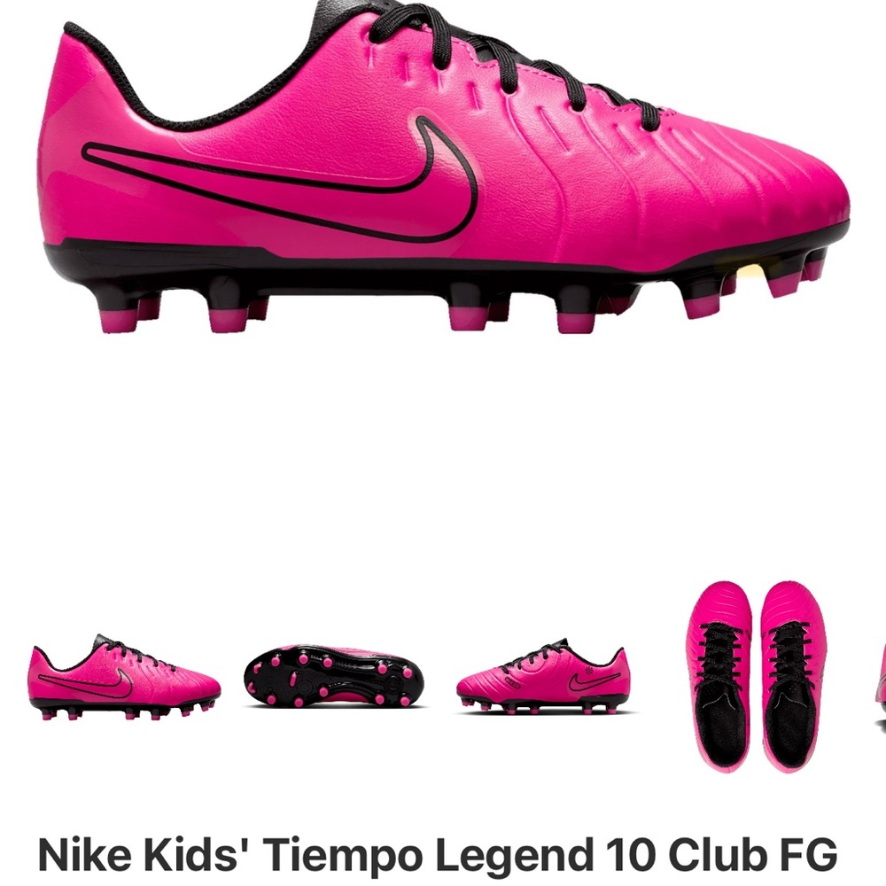 Nike Kids' Tiempo Legend 10 Club FG Soccer Cleats - Pink